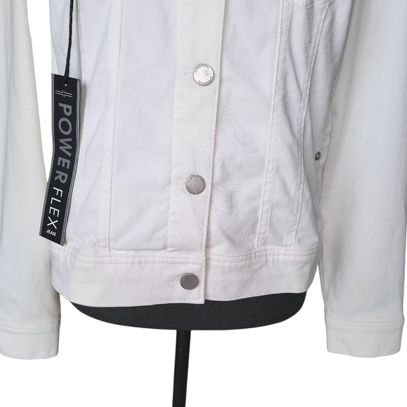 Liverpool NWT White Stretch Kolten Denim Long Sleeve Jacket Women's Size M - Picture 10 of 14